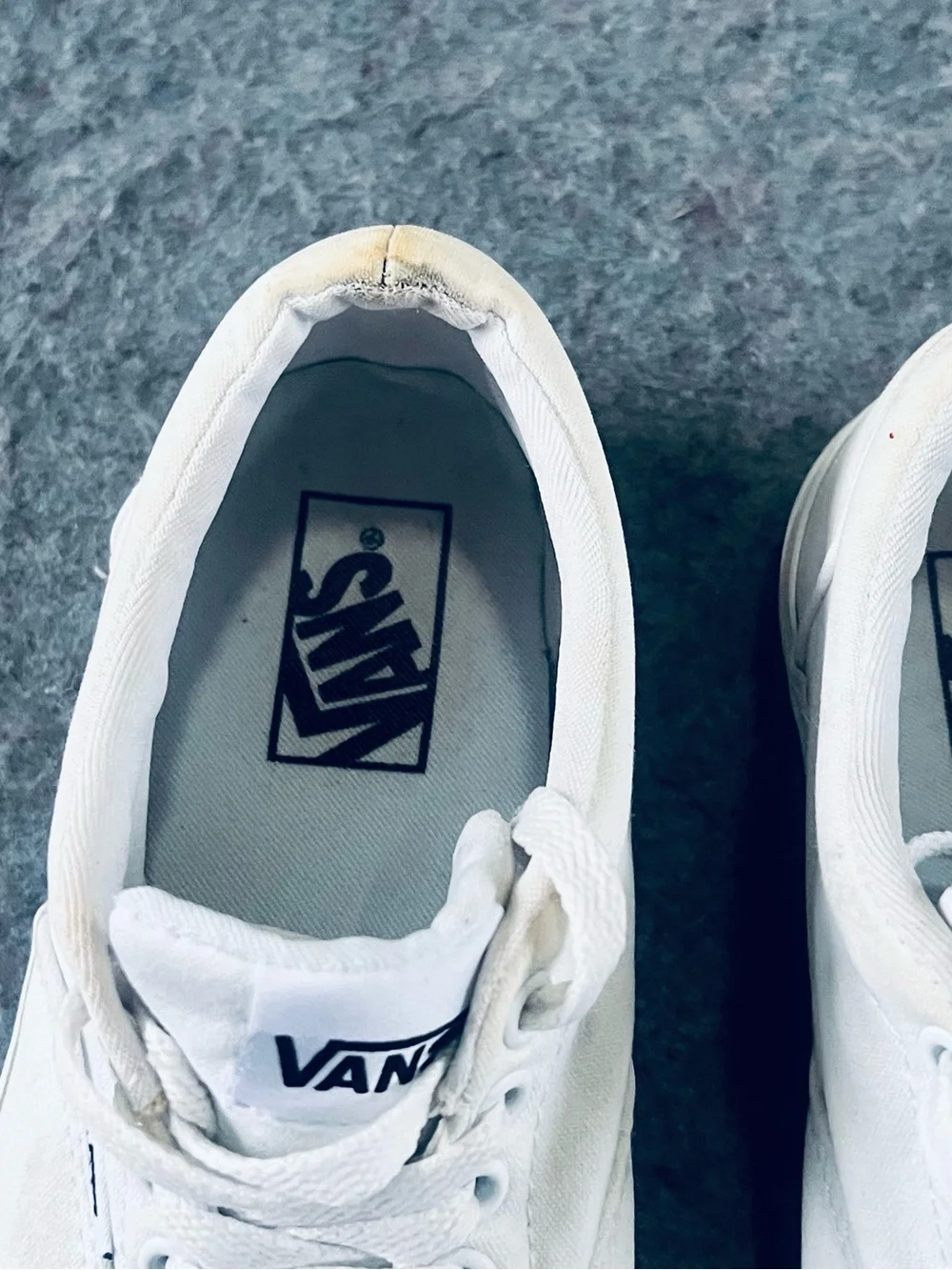 Vans White Canvas Boat Shoes